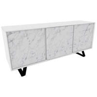 Secret Sideboard Ceramic Marble Doors White